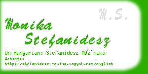 monika stefanidesz business card